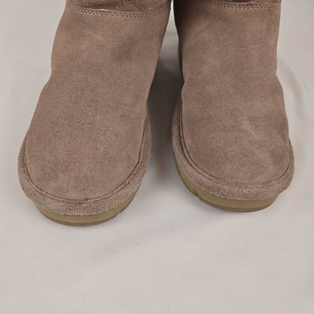 Michael Kors Quilted Suede Shearling-Trim Tall Boot - Taupe 6M - Picture 6 of 12